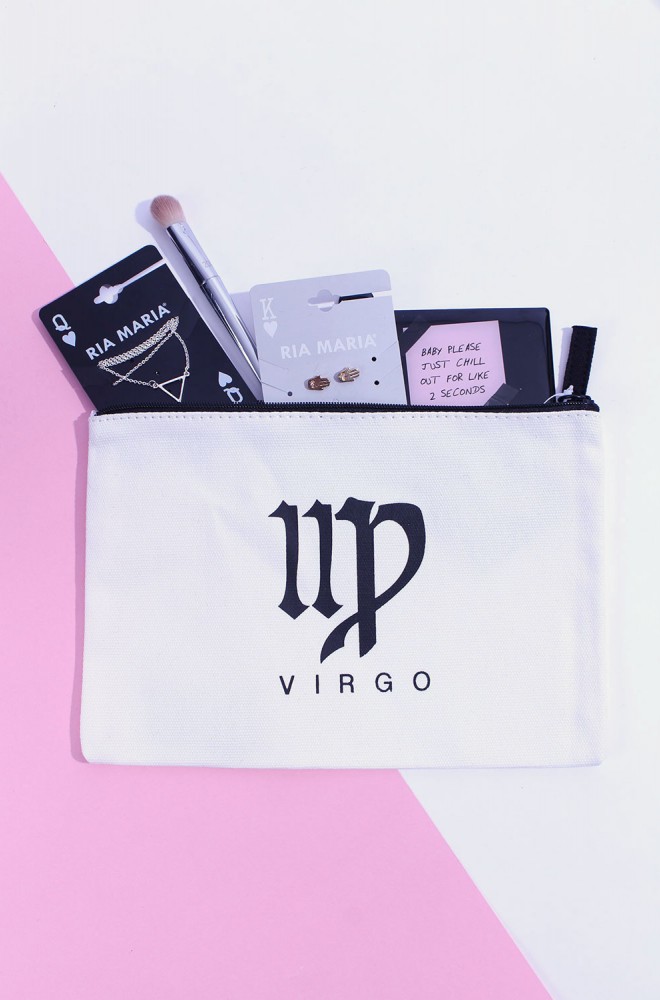 virgo star sign pouch large